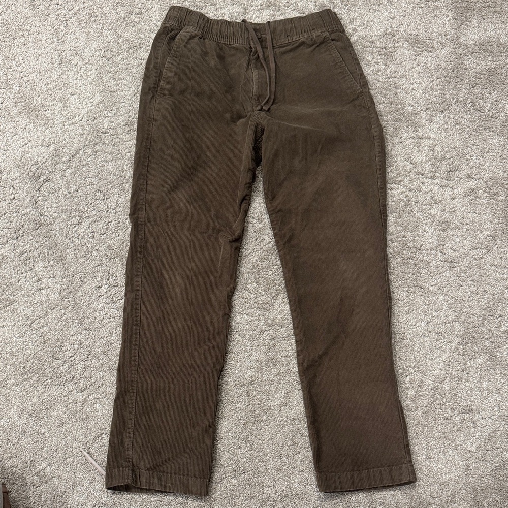 Hollister Men's Dark Brown Corduroy Drawstring Pants